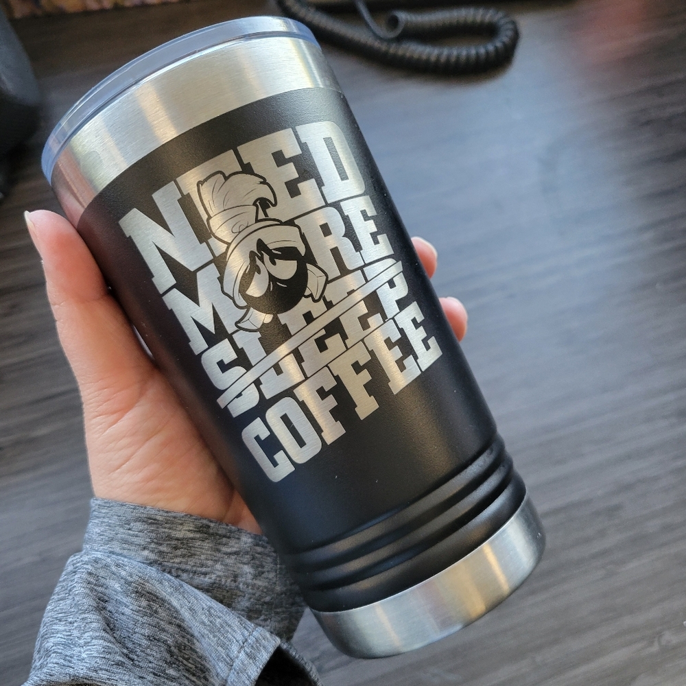 Polar Camel 20oz Tumbler With Corporated Brand and Marvin The Martian Engraving